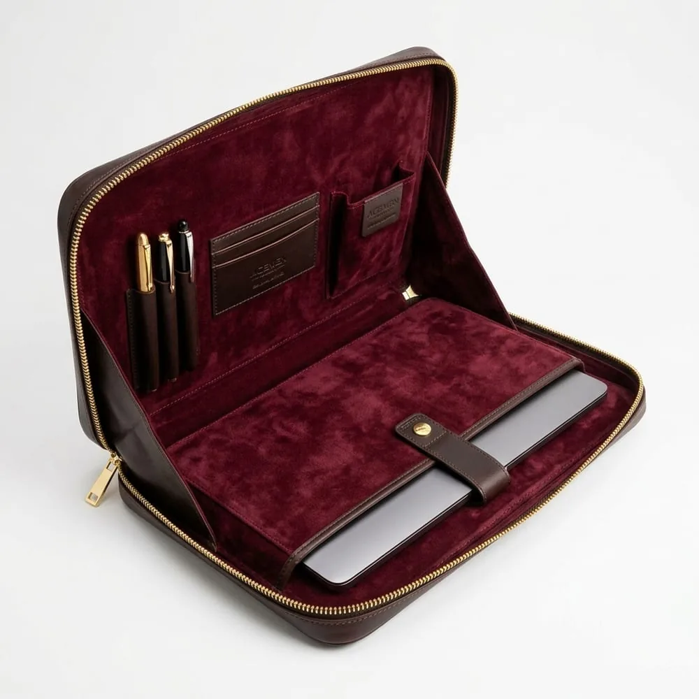 The Audley Leather Briefcase alternate view